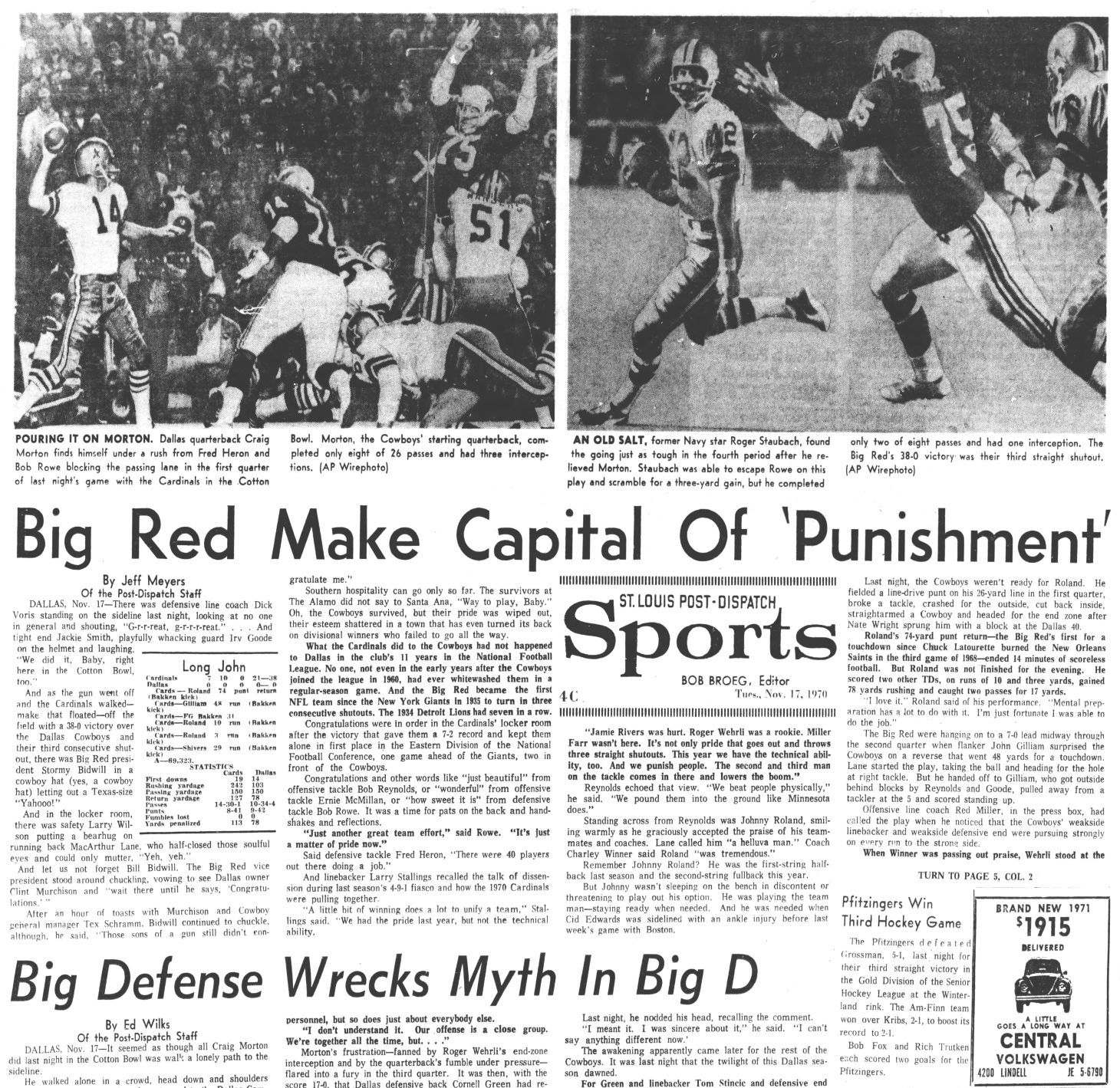 Nov. 16, 1970: Beatdown in Big D
